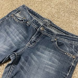 Y2K Premium Vanity Collection Bootcut Jeans With Angel Wing Detail